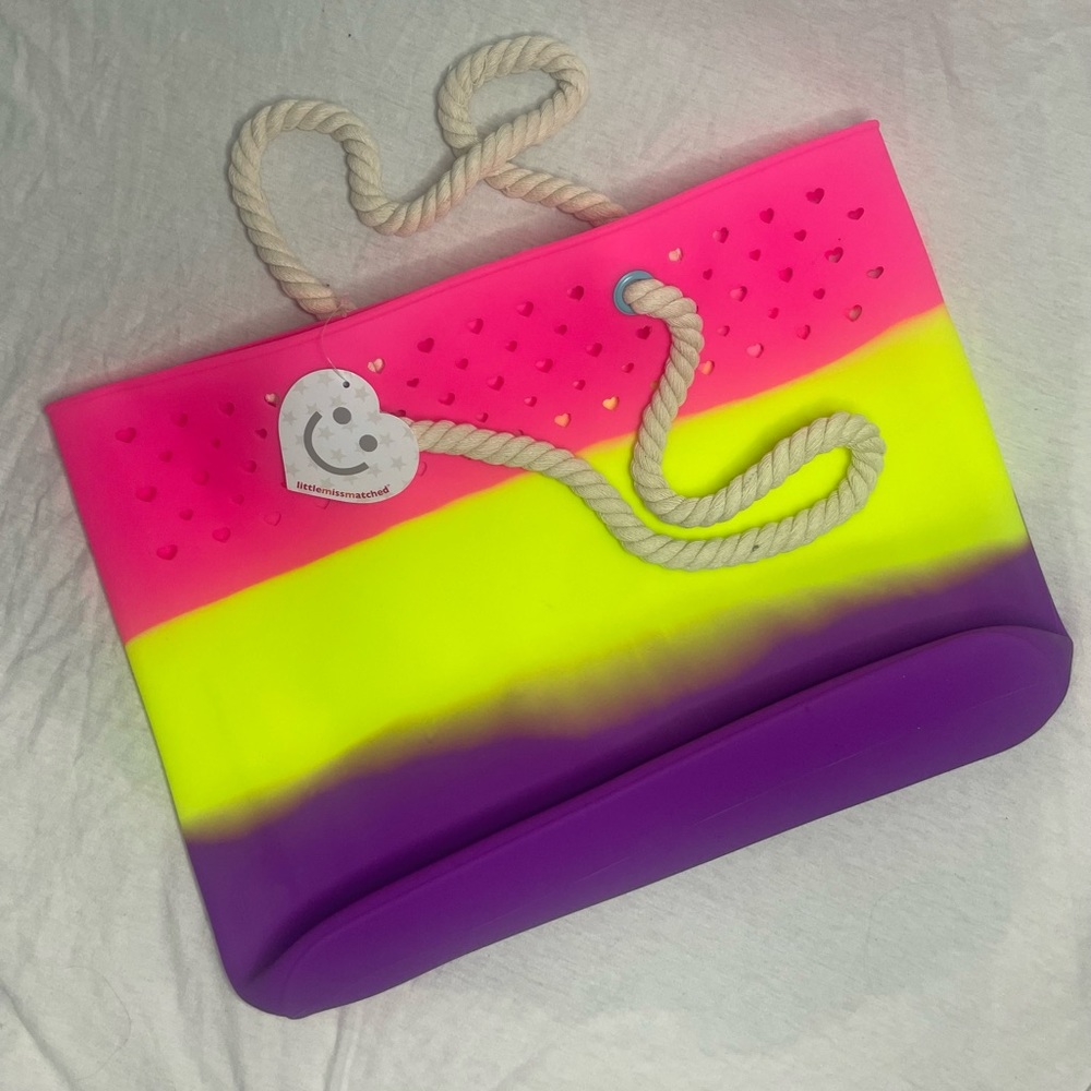 NEW Silicone Beach/Water Bag Tote by Little Miss Matched